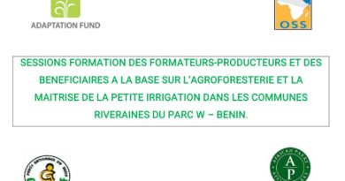 Projet Adapt-WAP : une formation de quatre jours sur l’agroforesterie et la petite irrigation s’ouvre demain à Kandi