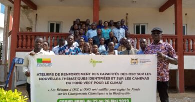 Projet BENKADI au Bénin : La PASCiB renforce les OSC à capter des fonds sur les changements climatiques et la biodiversité