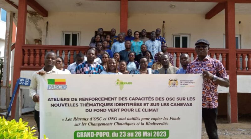 Projet BENKADI au Bénin : La PASCiB renforce les OSC à capter des fonds sur les changements climatiques et la biodiversité