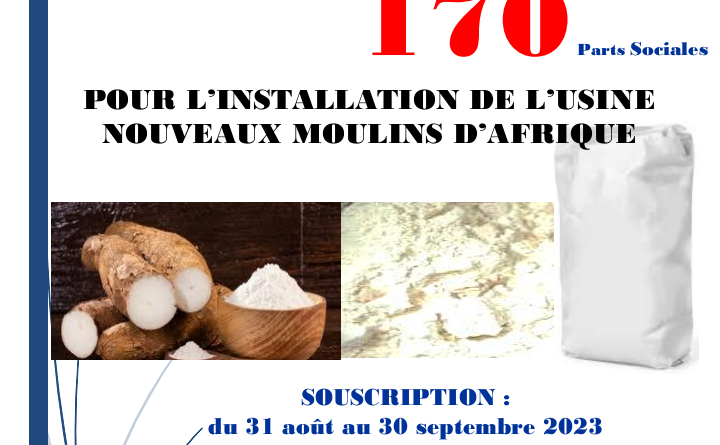 CIA Consulting Group annonce une augmentation de capital de 40 Millions FCFA pour financer la création de Nouveaux Moulins d’Afrique