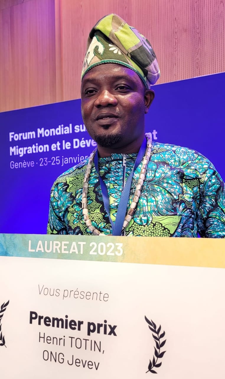 14e Sommet du GFMD à Genève : Henri TOTIN remporte le premier prix Migrants4Climate